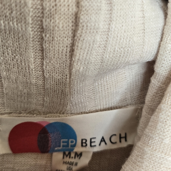 FREE PEOPLE BEACH Ribbed Cowl Nwck Side Slit Dress - Picture 5 of 9